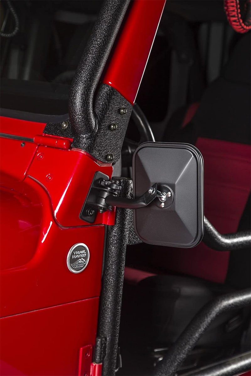 Rugged Ridge | Stubby Trail Mirror, Rectangular Pair, Textured Black | 11025.22 | Fits 1997-2018 Jeep Wrangler - Image 3